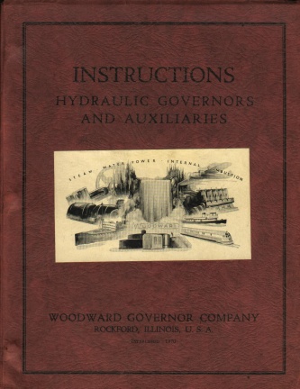 INSTRUCTIONS FOR HYDRAULIC TURBINES BOOKLET